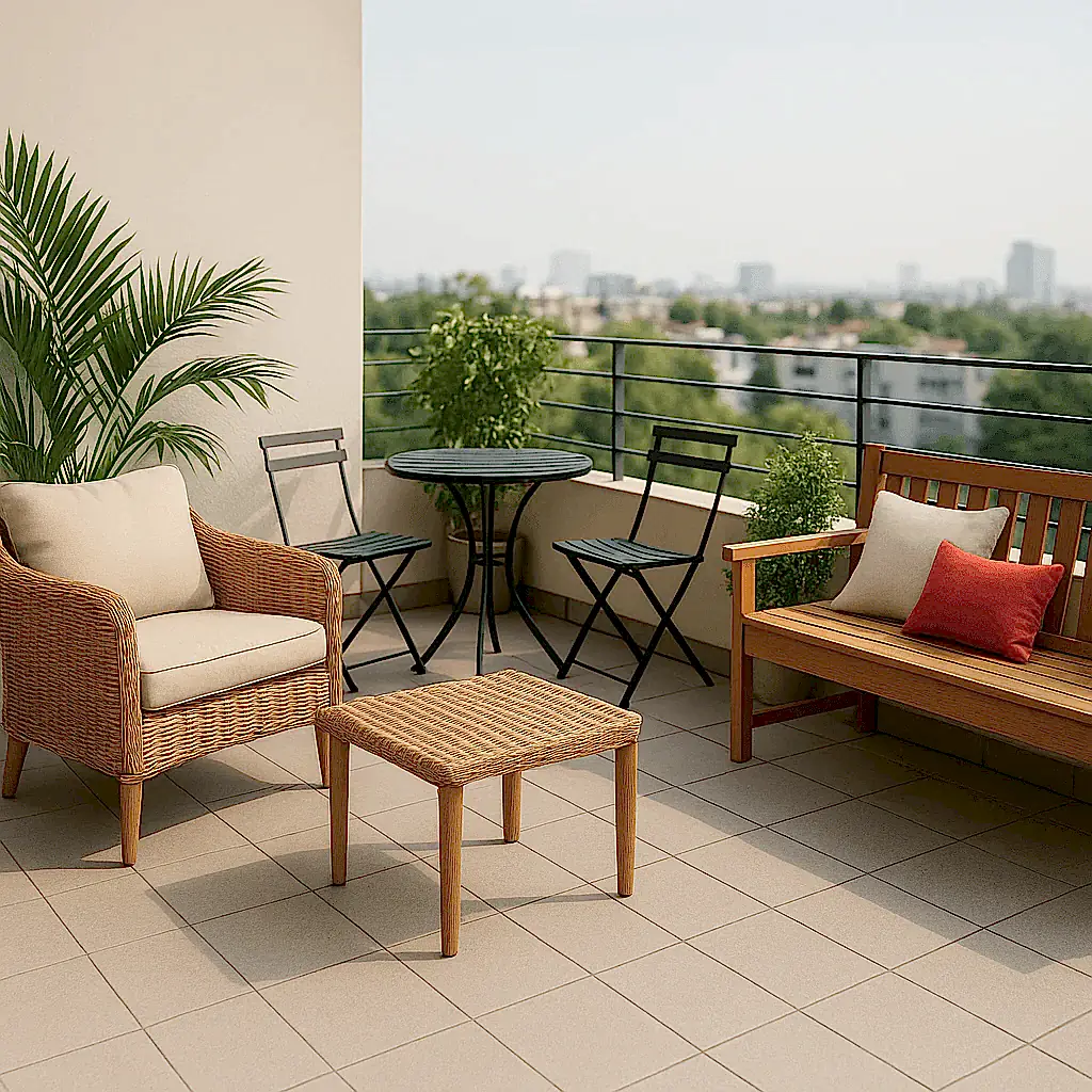 Balkon Takımı & Oturma Grubu | Rattan-Alüminyum-Ahşap Seçenekler