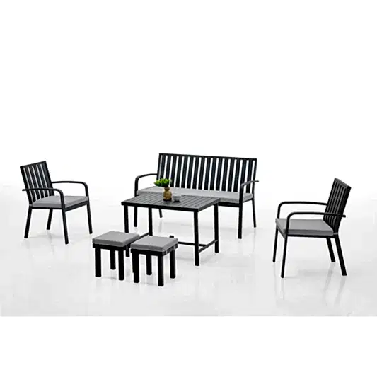 Bodrum Plus 3'lü Alüminyum Bahçe Oturma Grubu | Rehome