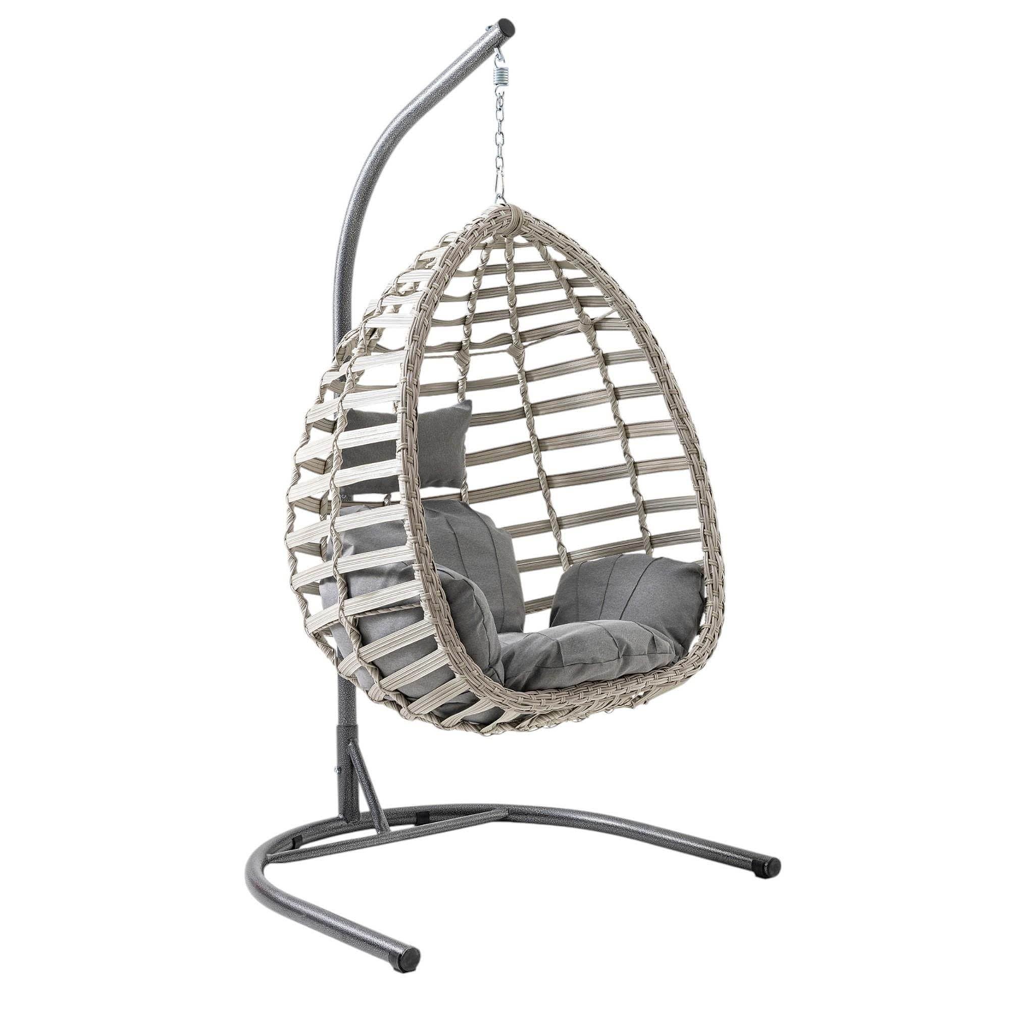 Capri Swing Gümbet Tekli Rattan Bahçe Salıncağı | Balkon Salıncağı