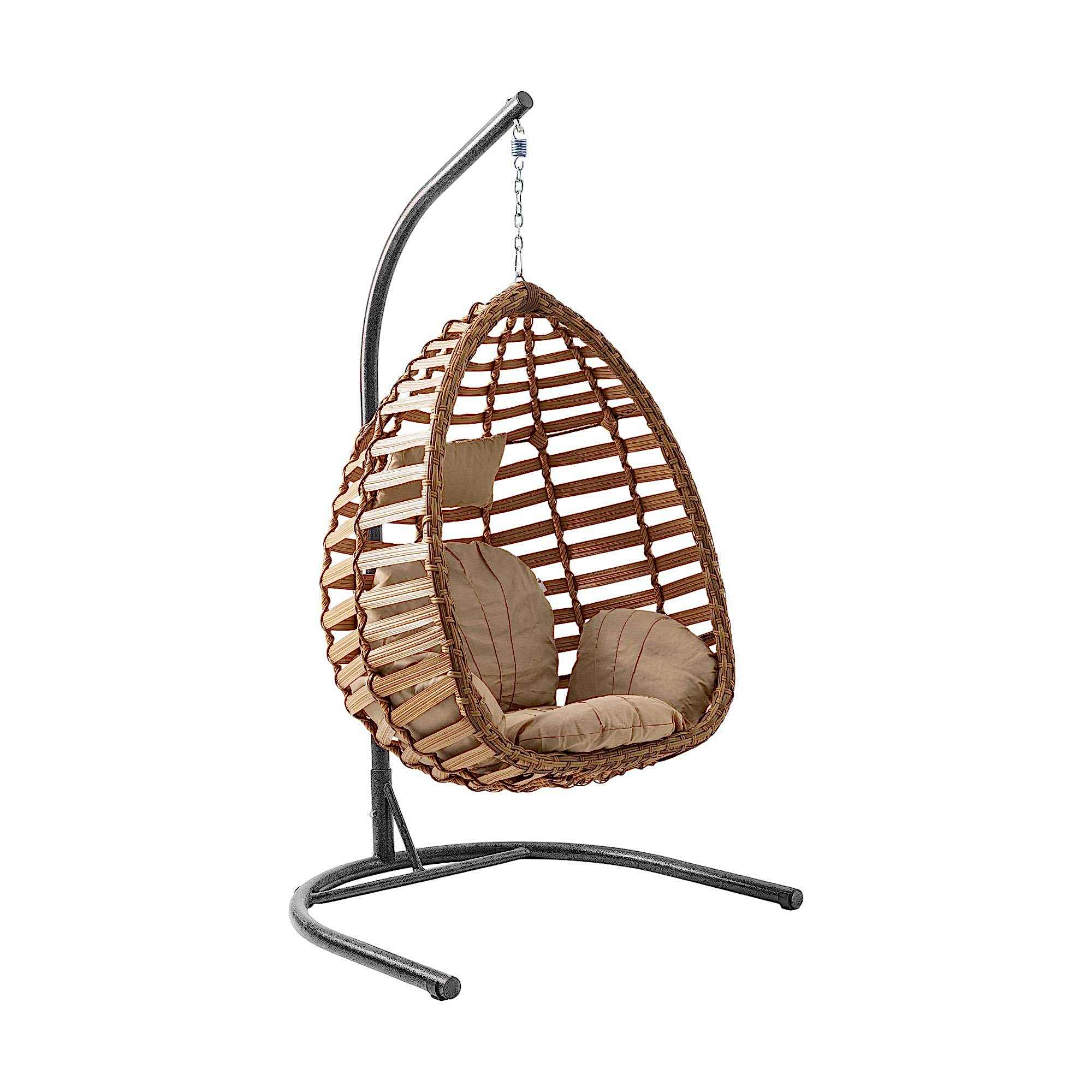 Capri Swing Gümbet Tekli Rattan Bahçe Salıncağı | Balkon Salıncağı