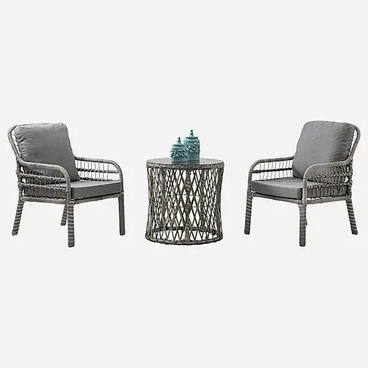 Capri Swing Pisa Tekli Rattan Bahçe Balkon Oturma Grubu | Gri | 700