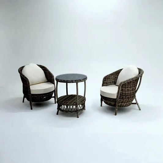 Conjunto Rattan Dedikodu Balkon Bahçe Takımı | 2+1 | Rehome