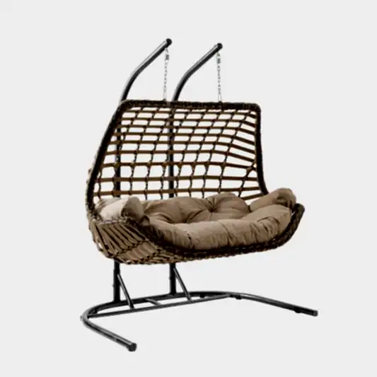 Cunda | Çiftli Rattan Bahçe Salıncağı | Rehome Balkon Salıncağı