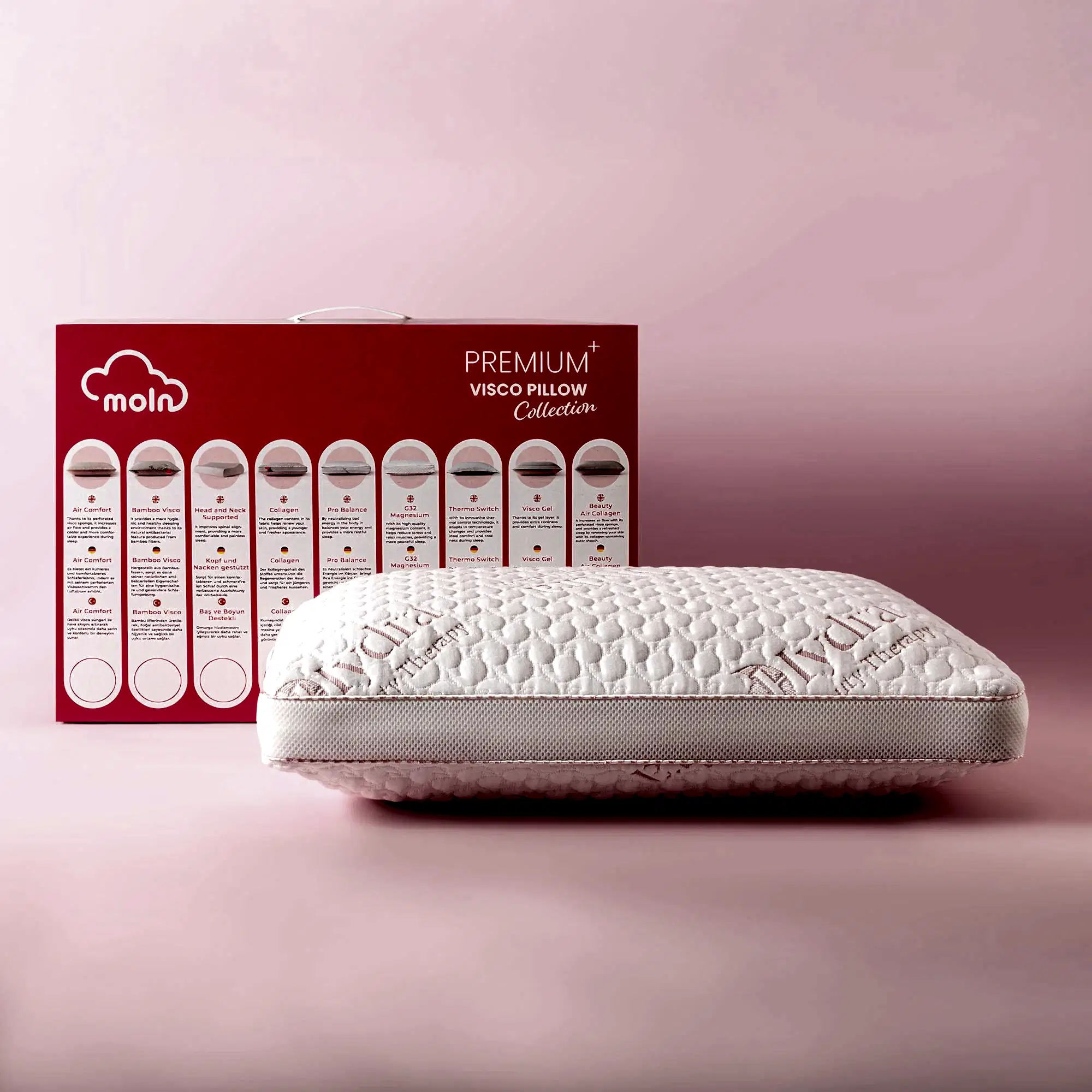 Moln Hydra Visco Yastık | Hyaluronik Destekli Cilt Dostu Yastık