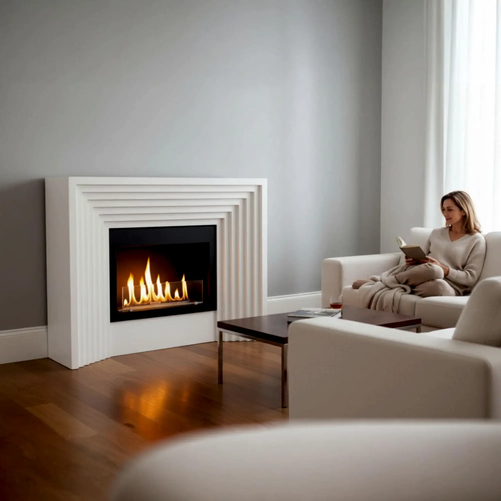 Korflame Akko Bacasız Şömine | Dumansız Bioethanol Şömine