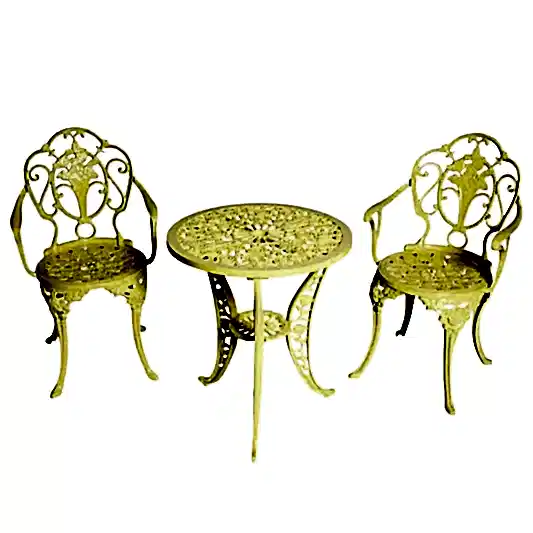 Alüminyum Masa Sandalye Takımı | CG708 | Döküm Balkon Çay Seti