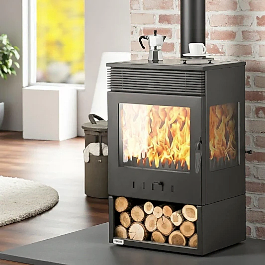 ReHome DKS-12 Katı Yakıt Sobası | Üç Camlı Şömineli Odun Sobası