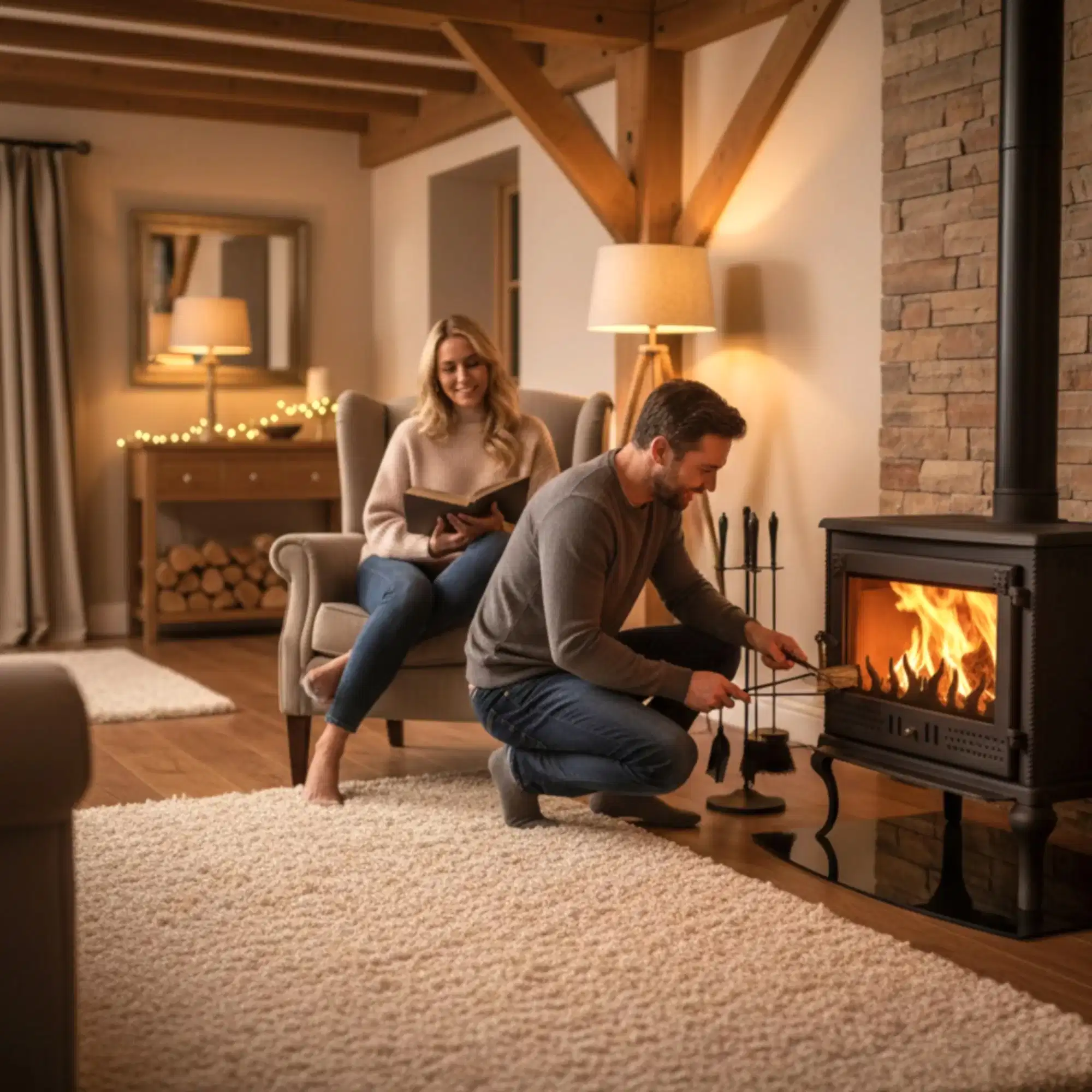 Tek Camlı Döküm Şömine Soba | Erendemir