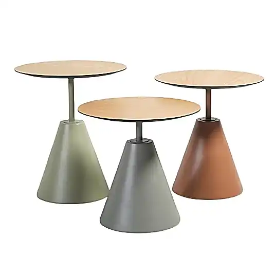 Üçlü Mantar Zigon Sehpa Seti No:553 | Rehome Renkli Yuvarlak MDF Modern Sehpa Takımı